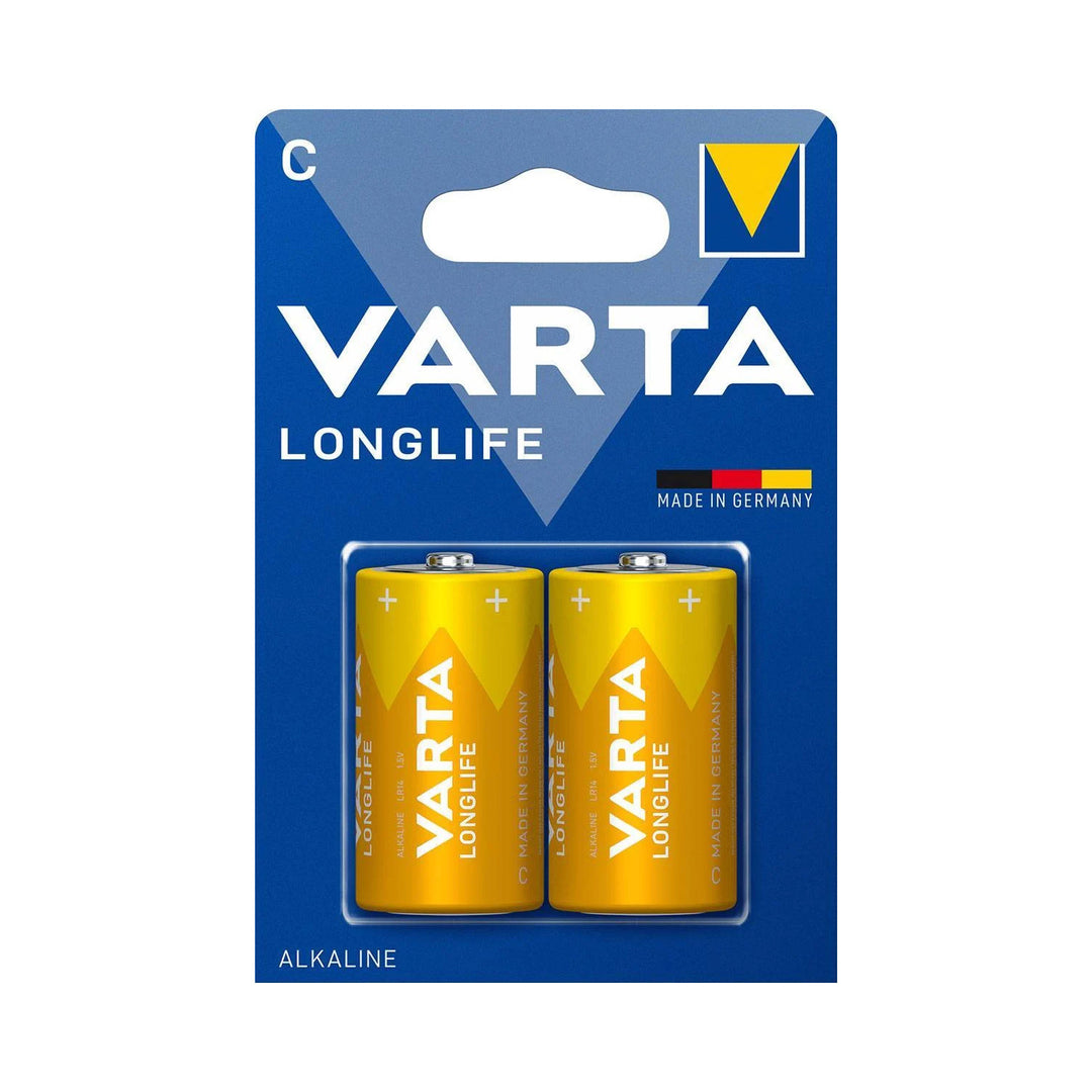 2x Varta R-14 LR14 C 1,5V Alkaline-Batterien Blister