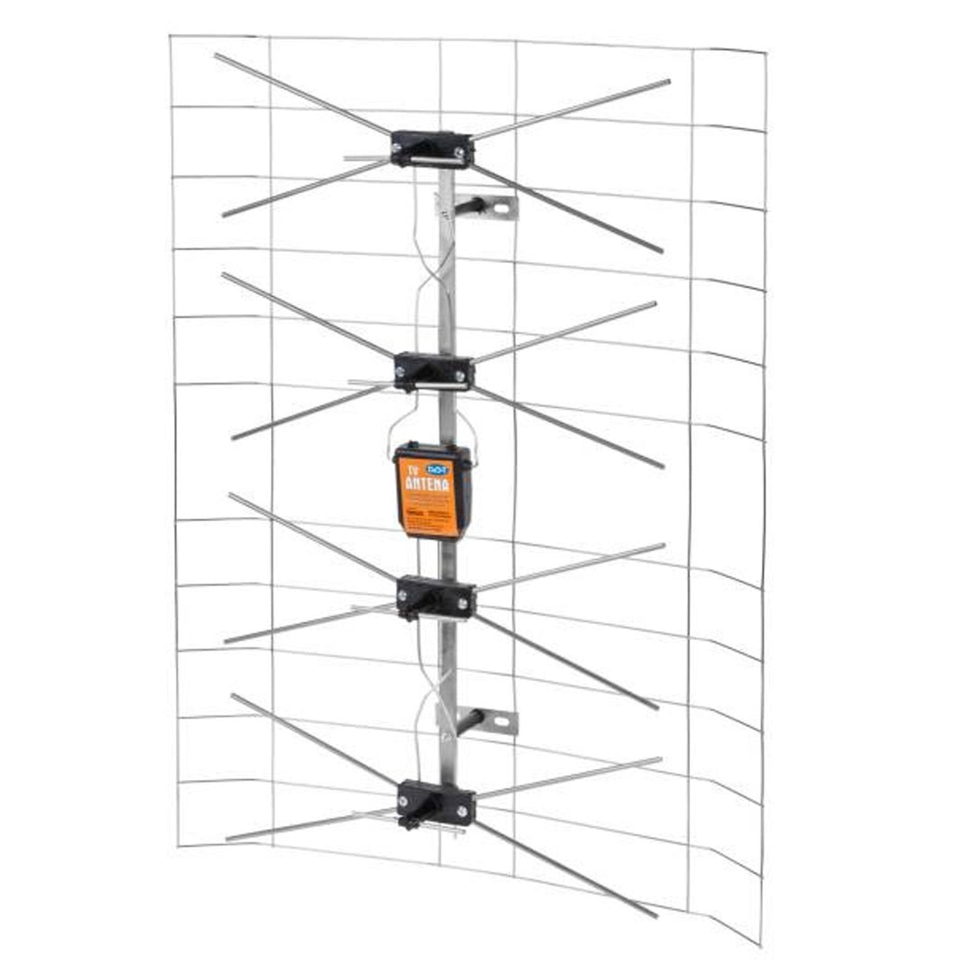 Breitbandige Mesh-TV-Antenne ohne Verstärker und Symmetrisierer