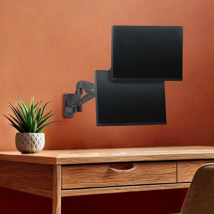 Wandhalterung für zwei Monitore, 17-32'', 9kg max, mechanische Feder, MC-988