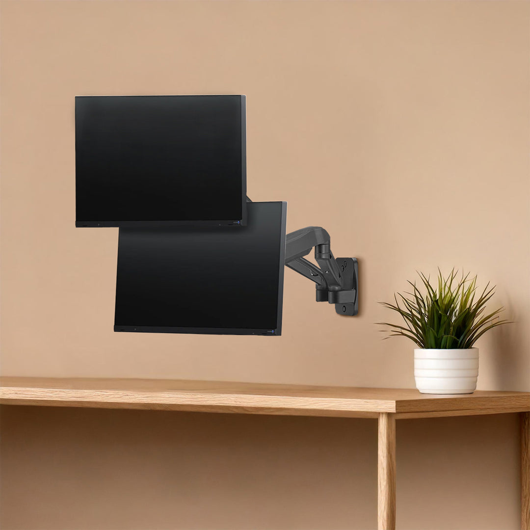 Wandhalterung für zwei Monitore, 17-32'', 9kg max, mechanische Feder, MC-988