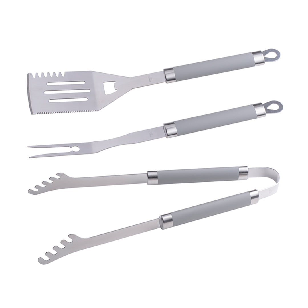 Master Grill&Party Grill Zubehörset, Spatel, Gabel, Zange, Edelstahl, MG113