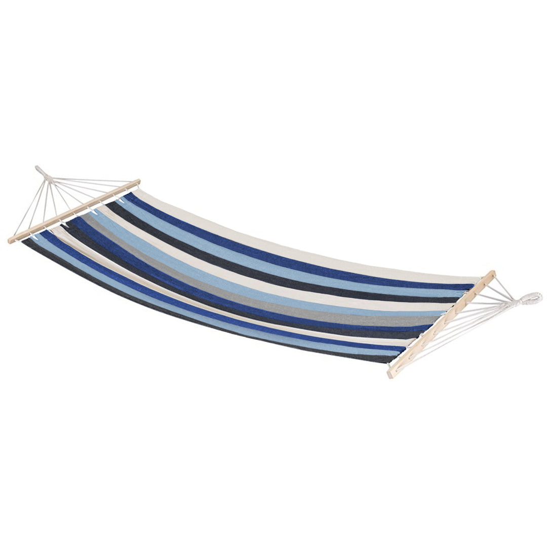 Hängematte mit Querstange, 200x100 cm, 70% Baumwolle / 30% Polyester, bis 120 kg, JLH004