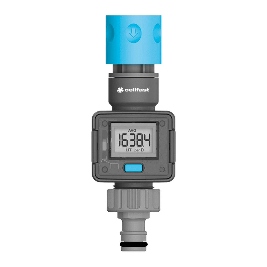 Cellfast Durchflussmesser, LCD-Anzeige, IPX6, Wassermengenzahler IDEAL