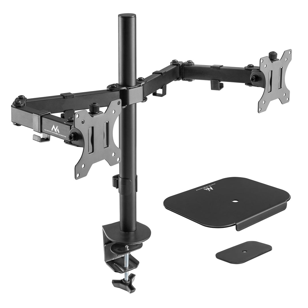 Maclean Tischhalterung für 2 LCD-Monitore, 17-32", 2x 8kg, MC-884 + MC-929