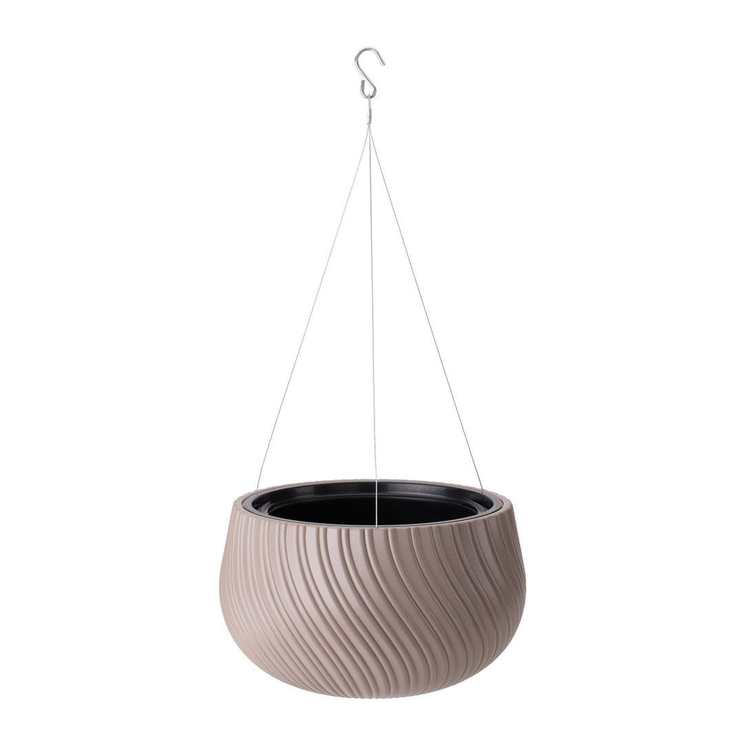 Mika 32 grau-beige Hängekugel-Pflanztopf Form-Plastic
