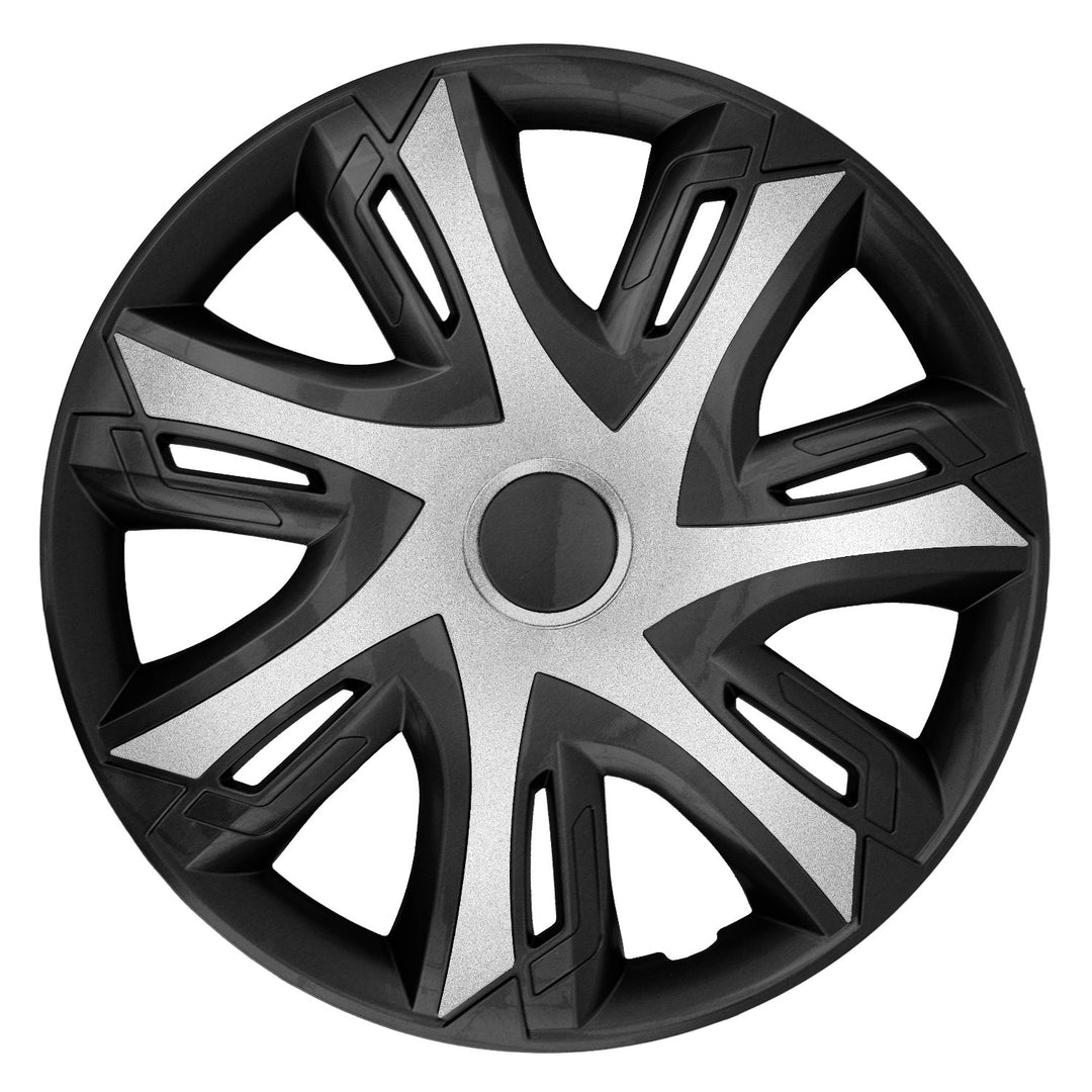 Universal Radkappe 14" NRM N-Power zweifarbig schwarz silber 1 Stück
