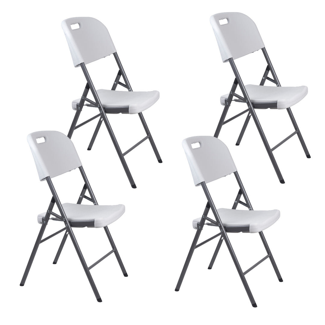 4x GreenBlue Klappstuhl für Catering/Garten/Bankett/Empfang, max. 250kg, weiß, stark, 88x50x45cm, GB375