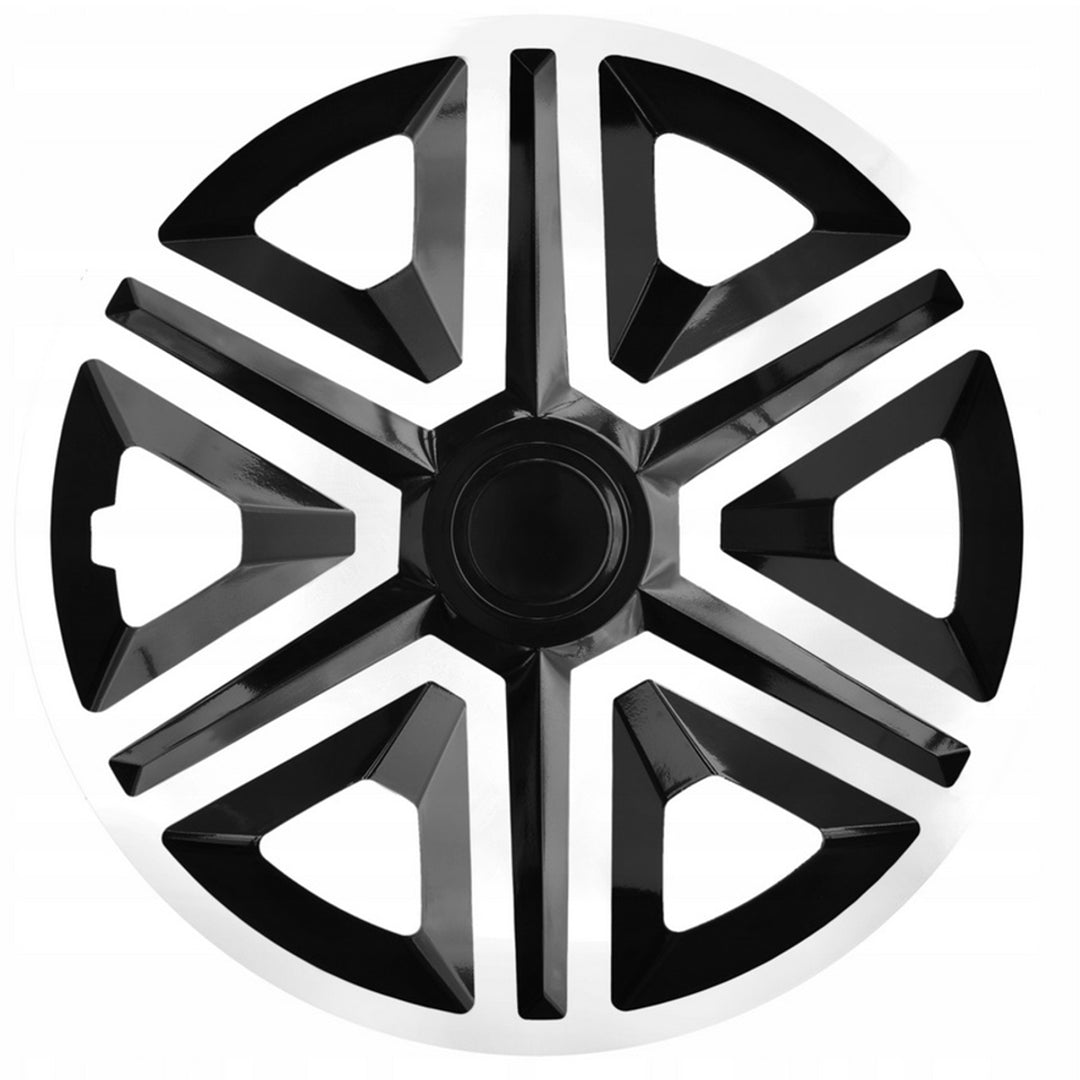 NRM Action 15" Universal Radkappe Doublecolor weiß/schwarz 1 Stück