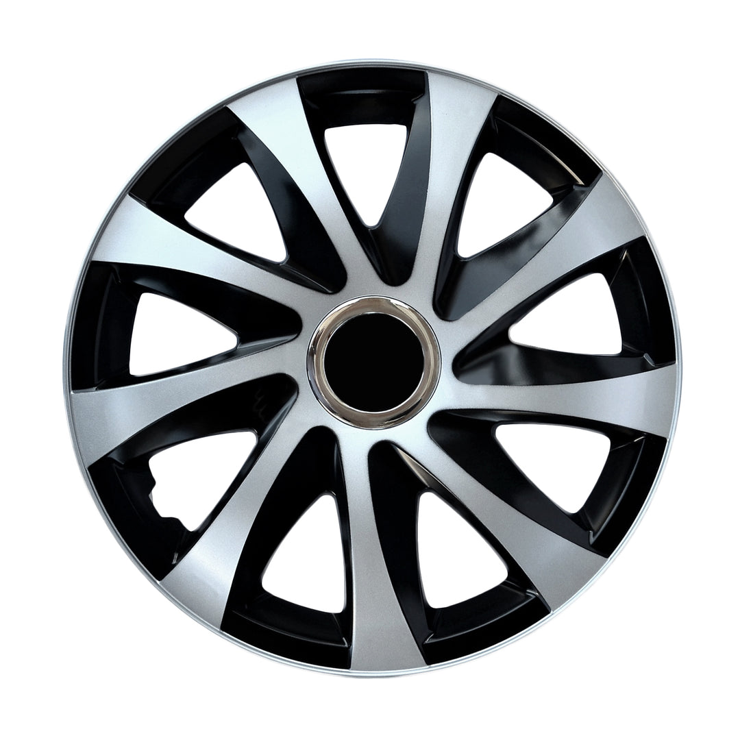 NRM Drift Extra 15" Universal Radkappe silber/schwarz 1 Stück