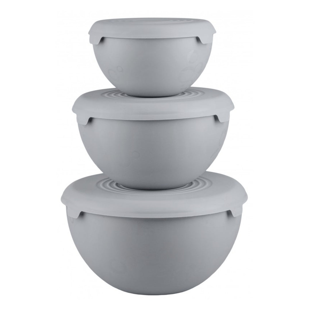 Praktisches Schüssel-Set, Kunststoff, 1,5l 3l 6l, grau, 10031290