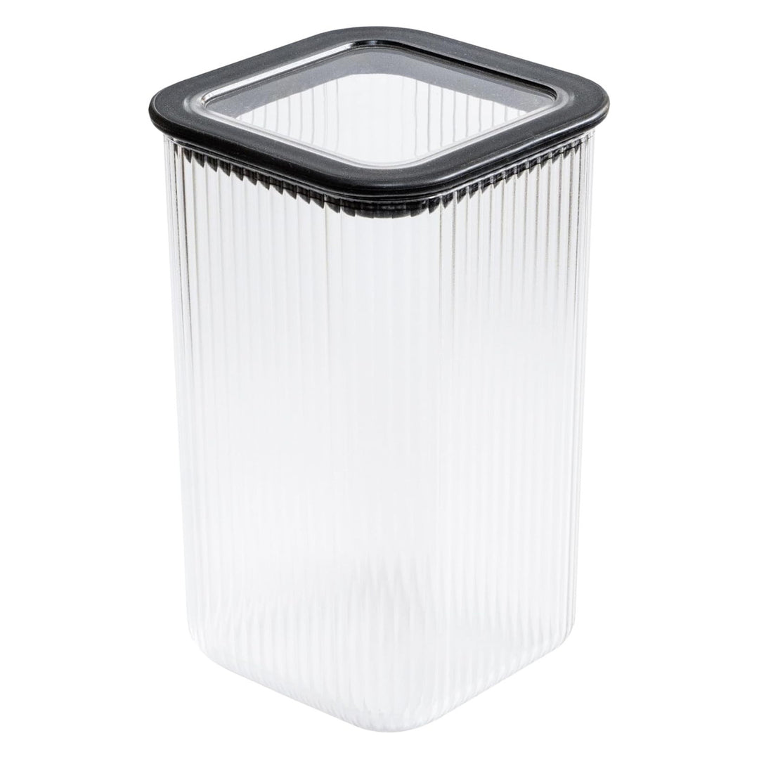 Branq Küchenbehälter, für Lebensmittel, 1,5 l, transparent mit schwarzem Verschluss, Neroli
