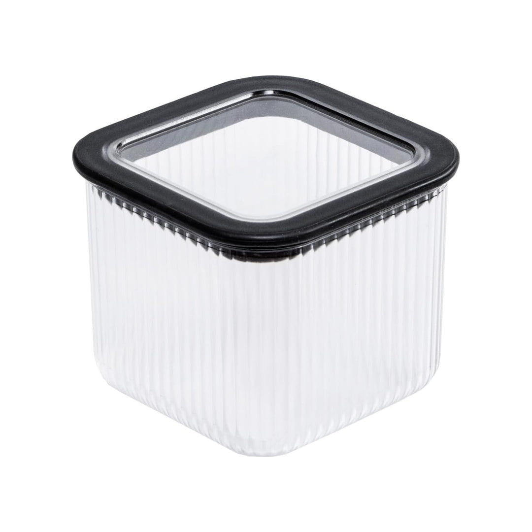 Branq Küchenbehälter, für Lebensmittel, 0,7 l, transparent mit schwarzem Verschluss, Neroli