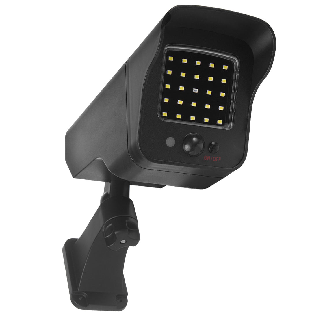 Solar Kamera-Attrappe, blinkende LED, Bewegungsmelder, LED-Beleuchtung, kostenloser Aufkleber, SOL1803S, 4 Stück