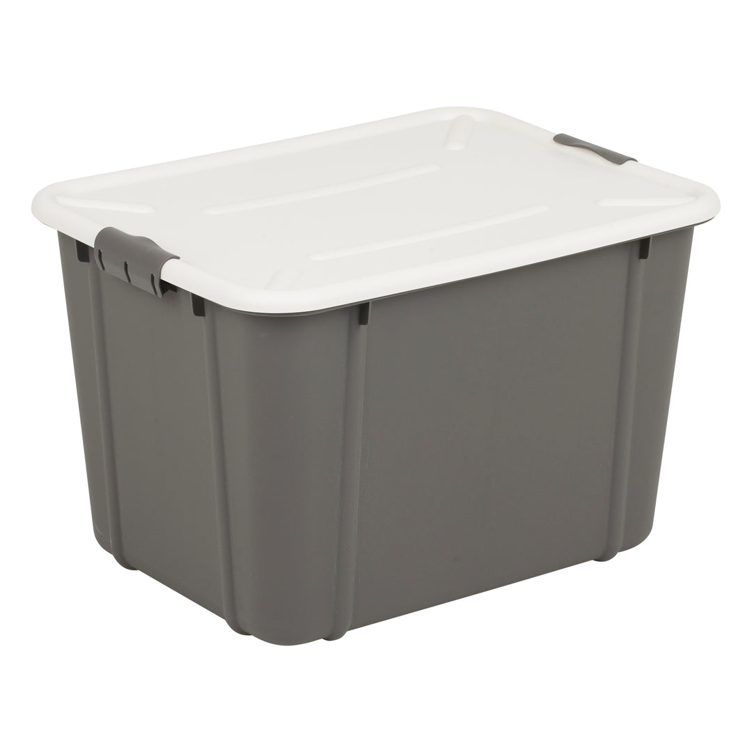 BranQ Velur 30L Aufbewahrungsbox mit Deckel dunkelgrau