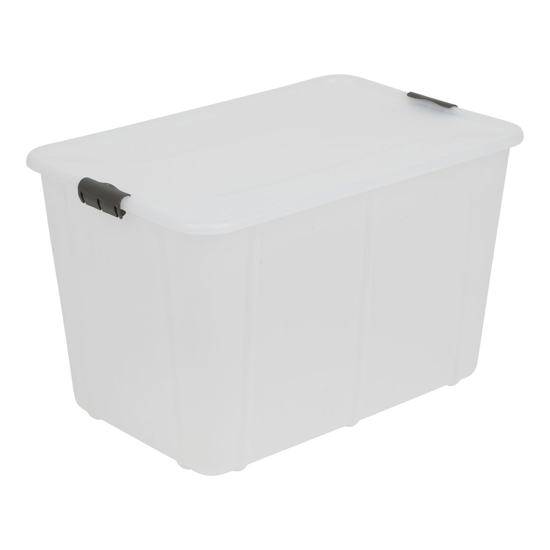 BranQ Velur 60L Aufbewahrungsbox mit Deckel transparent