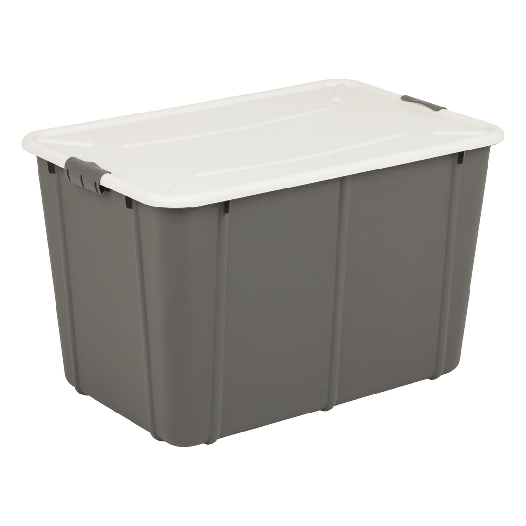 BranQ Velur 60L Aufbewahrungsbox mit Deckel dunkelgrau
