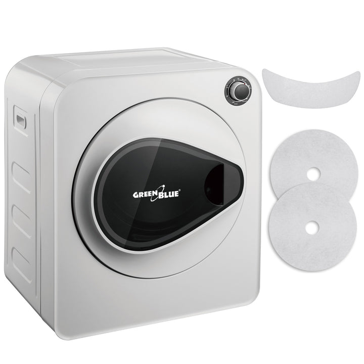 GreenBlue elektrischer Wäschetrockner, 3kg Beladung, GB405 + GreenBlue Wäschetrockner-Filterset GB483 , 1x Eingang, 2x Ausgang, (passend für GB405, GB410, GB415)