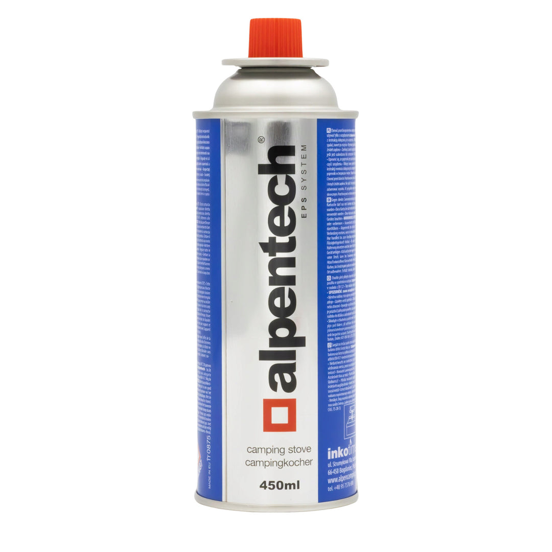 Alpentech 450ml Gaskartusche, EN417-konform, Isobutan, EPS-System, IK301