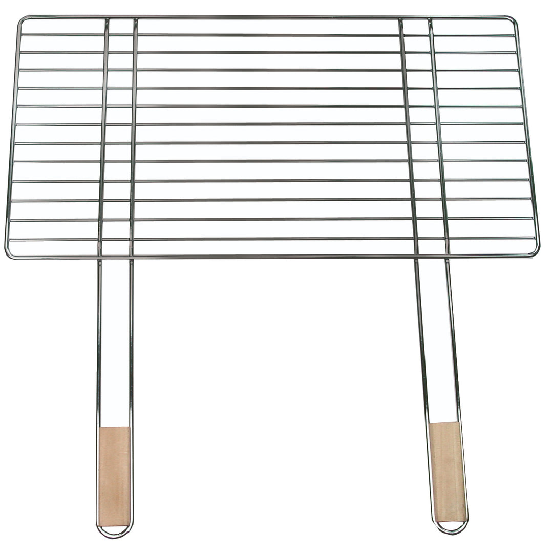 Master Grill & Party Grill, Stahl verchromt, Holzgriffe, 58x30cm, MG253