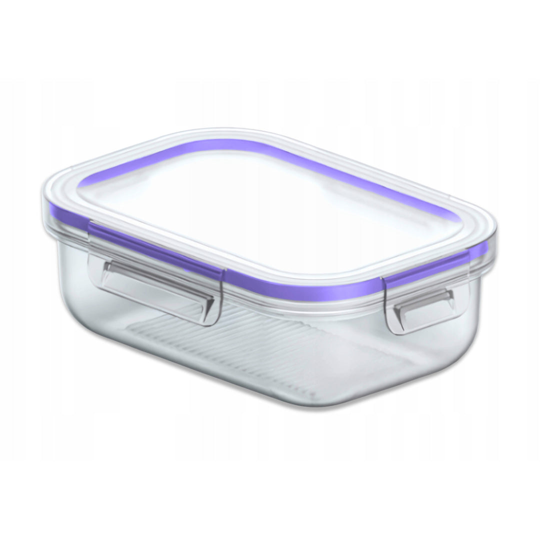 Praktischer Lebensmittelbehälter, transparent, Inhalt 1l, 20x14x7 cm, 10084200