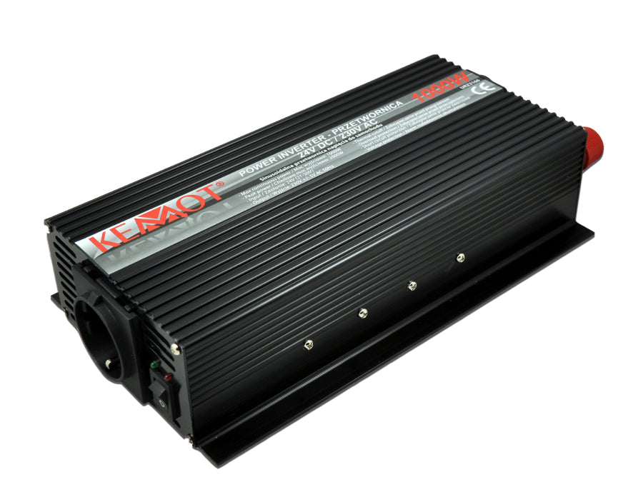 KEMOT Wechselrichter Spannungswandler für KFZ 24V auf 230V 1000W MAX 2000W