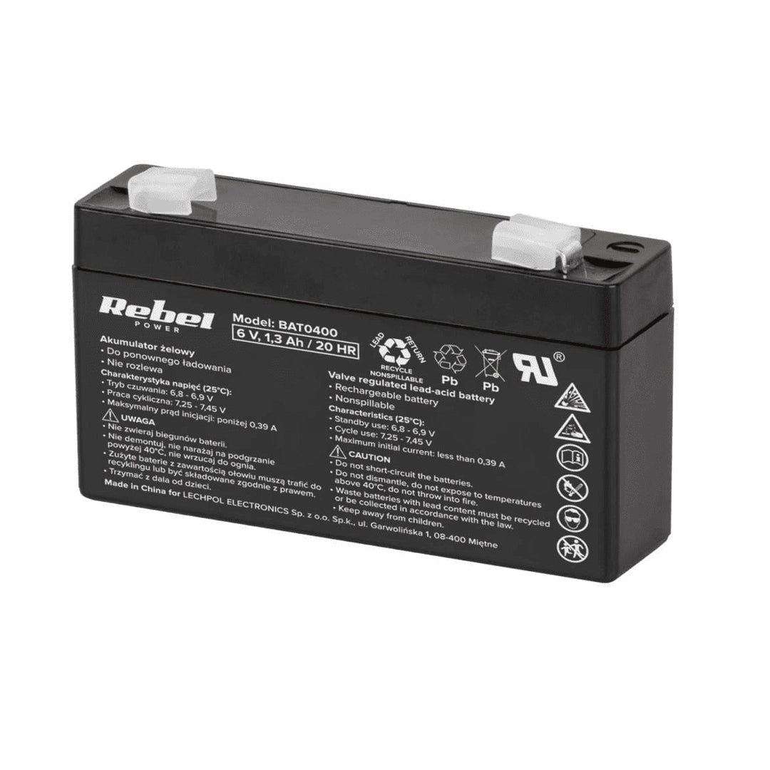 Batterie Gel Akku 6V 1,3Ah Ersatzakku 97 x 24 x 51 mm