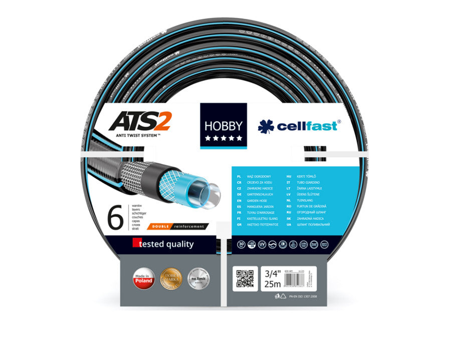 Cellfast Hobby 6-lagiger Gartenschlauch ATS2 3/4" 25m