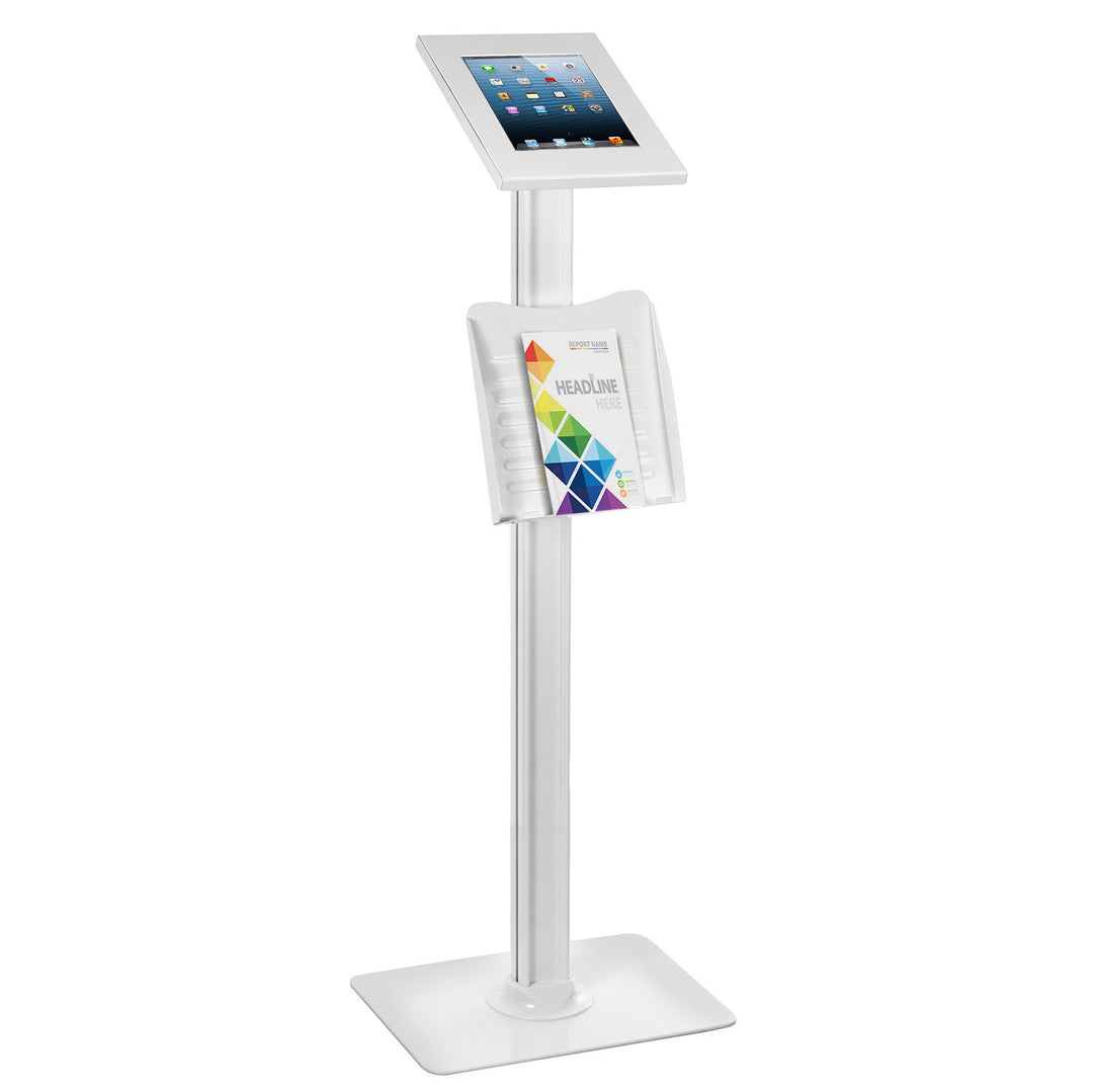 Maclean Tablet-Werbeständer, Bodenständer mit Arretierung, 9.7"/10.2" iPad, 10.5" iPad Air/iPad Pro, 10.1" Samsung Galaxy Tab A (2019), MC-724