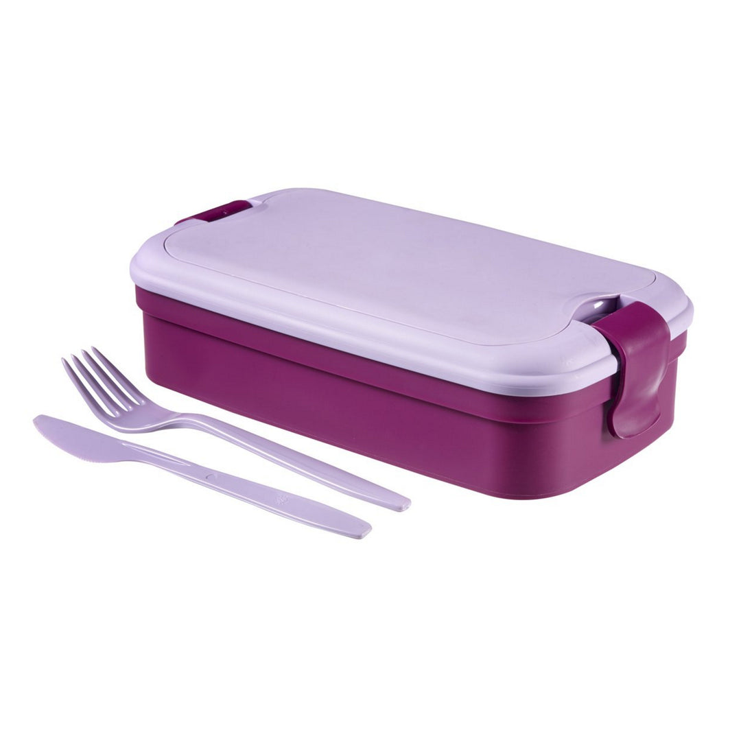 Frühstückscontainer mit Besteck Curver Lunch & Go lila