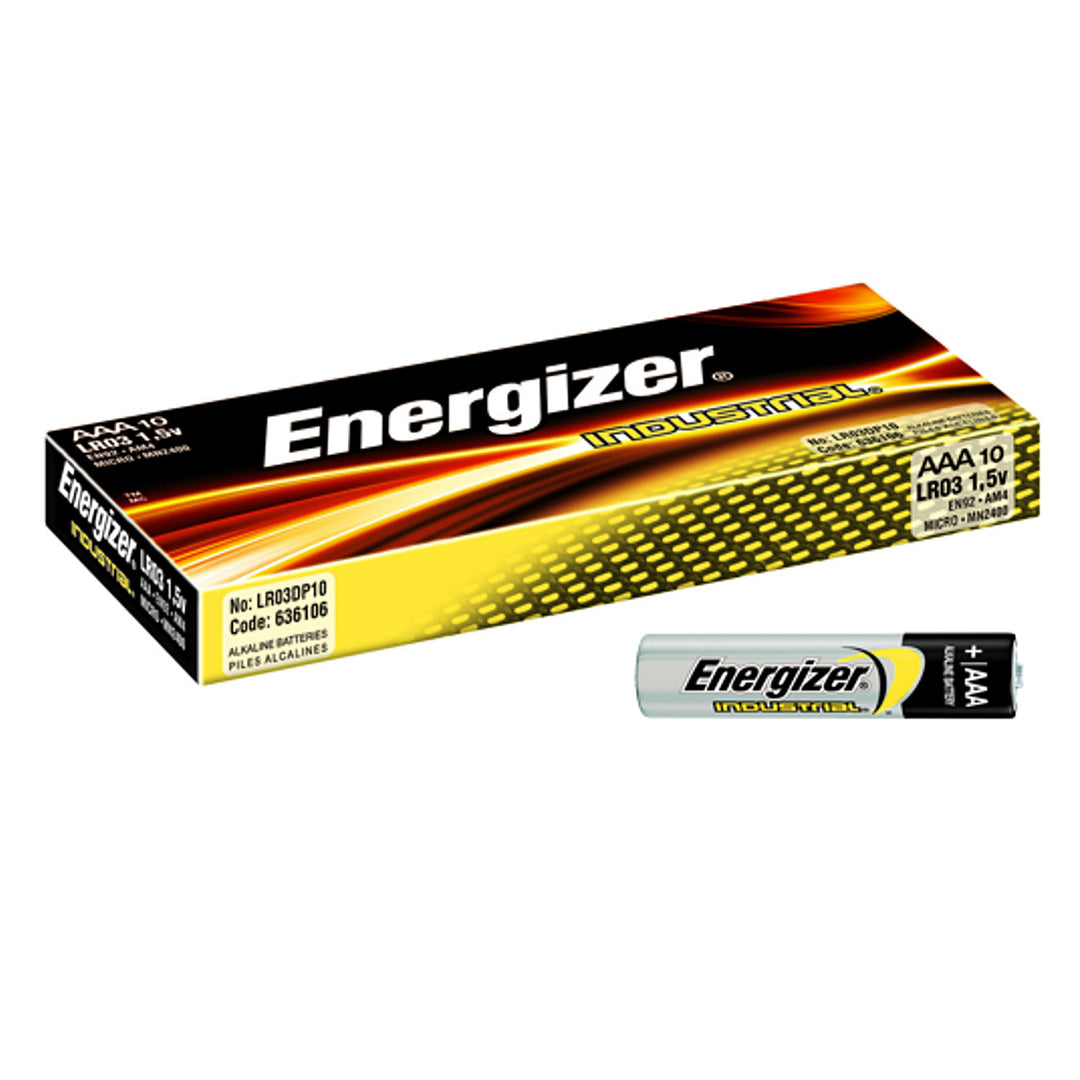 10x Batterie R-03 LR3 AAA Energizer Industrie, zestaw
