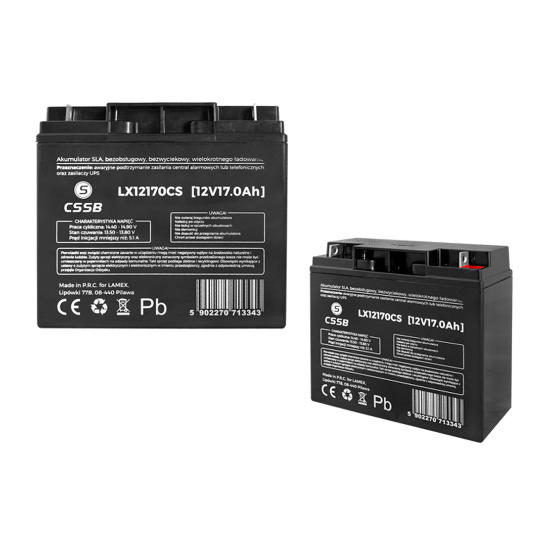 CSSB-Gel-Batterie 12V 17Ah verschiedene Verwendung schwarzer Farbe