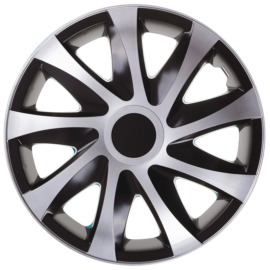 Radblenden Radzierblenden 4 Stück Satz Set Silber Schwarz KFZ 15" Zoll