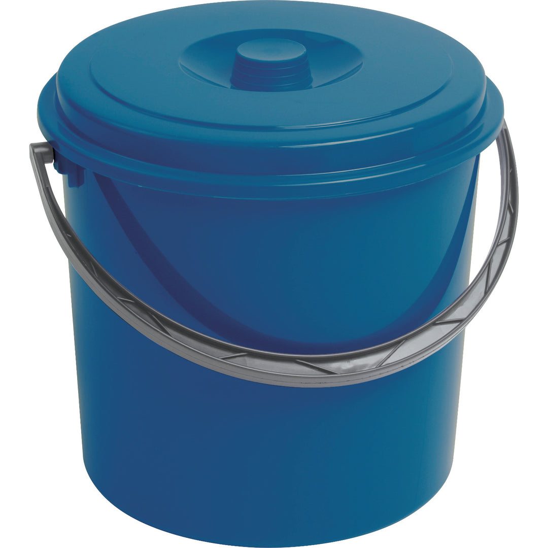 blauer Eimer 12 L Volumen mit Deckel und Griff Curver 03207