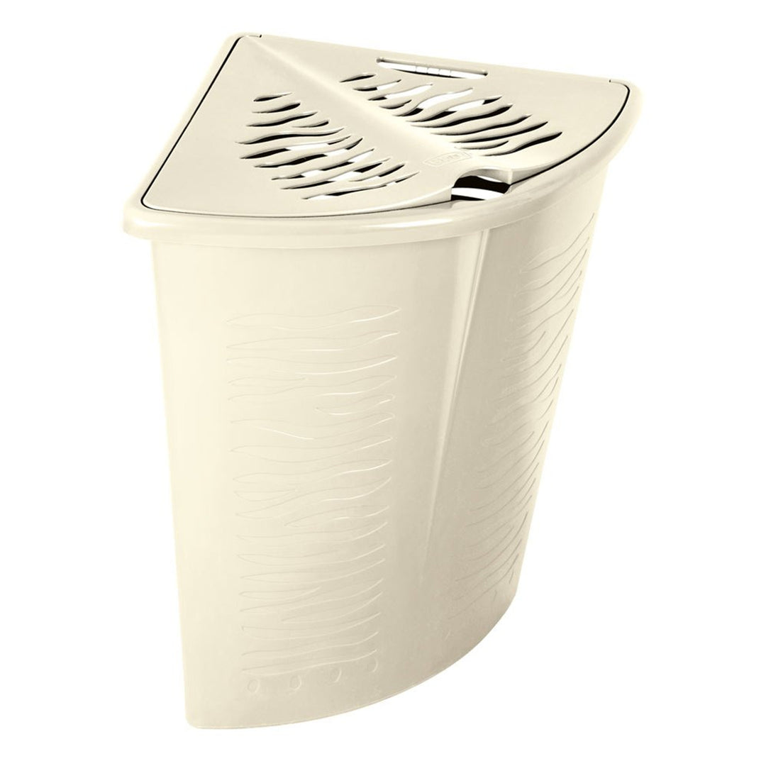 BranQ - Eck-Wäschekorb 45L | Zebra beige | Eck-Wäschekorb | Kunststoff