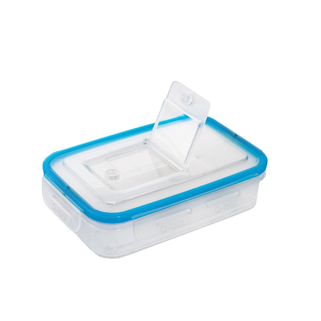 BranQ - Mehrzweckbehälter | Q-Lock 575ml für Lebensmittel | Blau und transparent