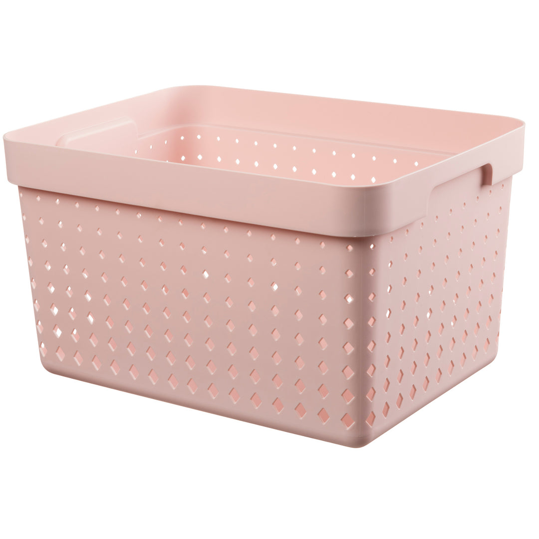 Plast Team Seoul Aufbewahrungsbox Behälter Korb Box Kiste Dekobox Aufbewahrungsbehälter (Rosa, 16L)