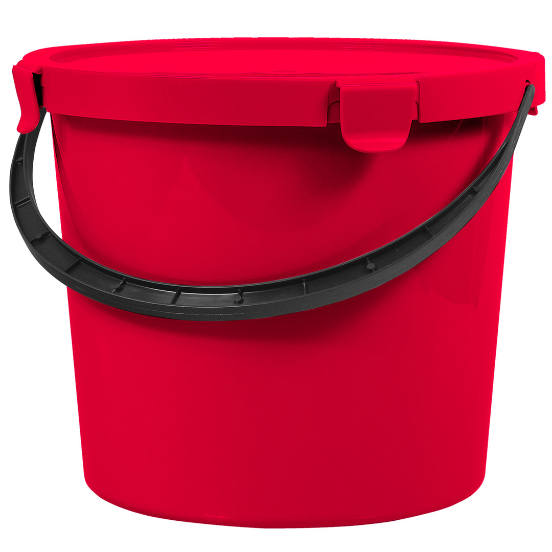 Plast Team Berry 10L Eimer mit Deckel und Griff rot