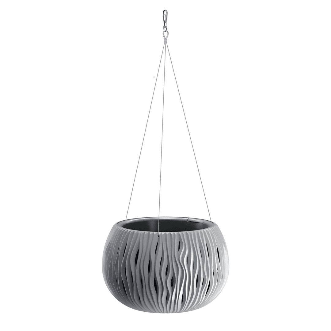 Hängender Topf mit Prosperplast Sandy Bowl DSK290WS 405U grau