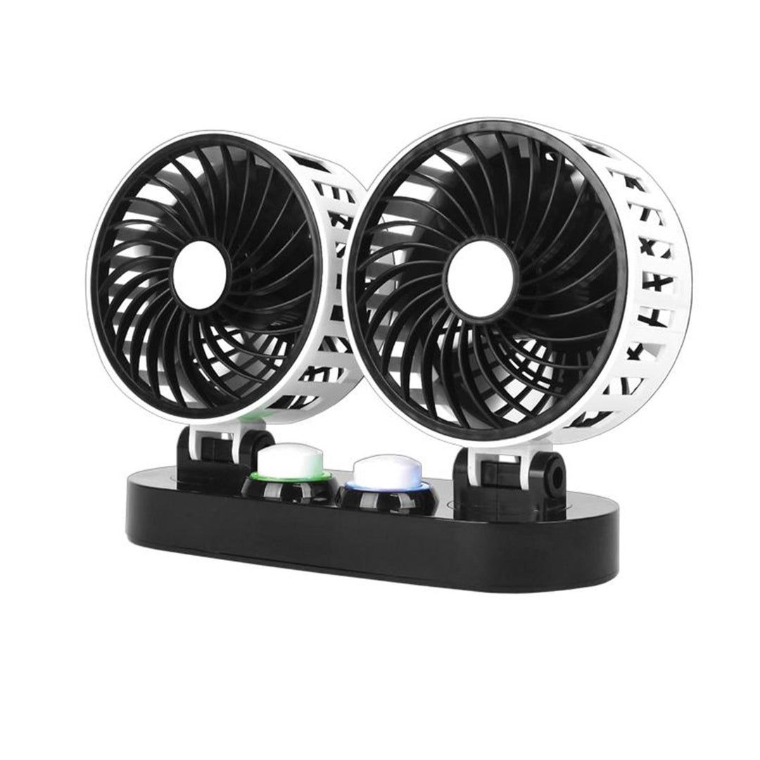 LTC Auto Ventilator Doppellüfter mit Zigarettenanzünder einstellbar 2x5" 12V