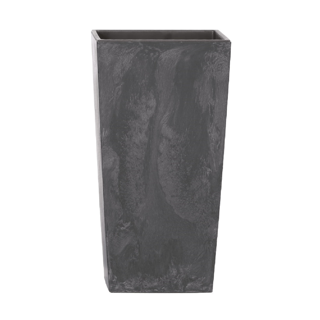 Urbi Square Effect Blumentopf Pflanzkübel Beton-Design 2in1 inkl. Pflanztopf Kunststoff (220mm, Anthrazit)