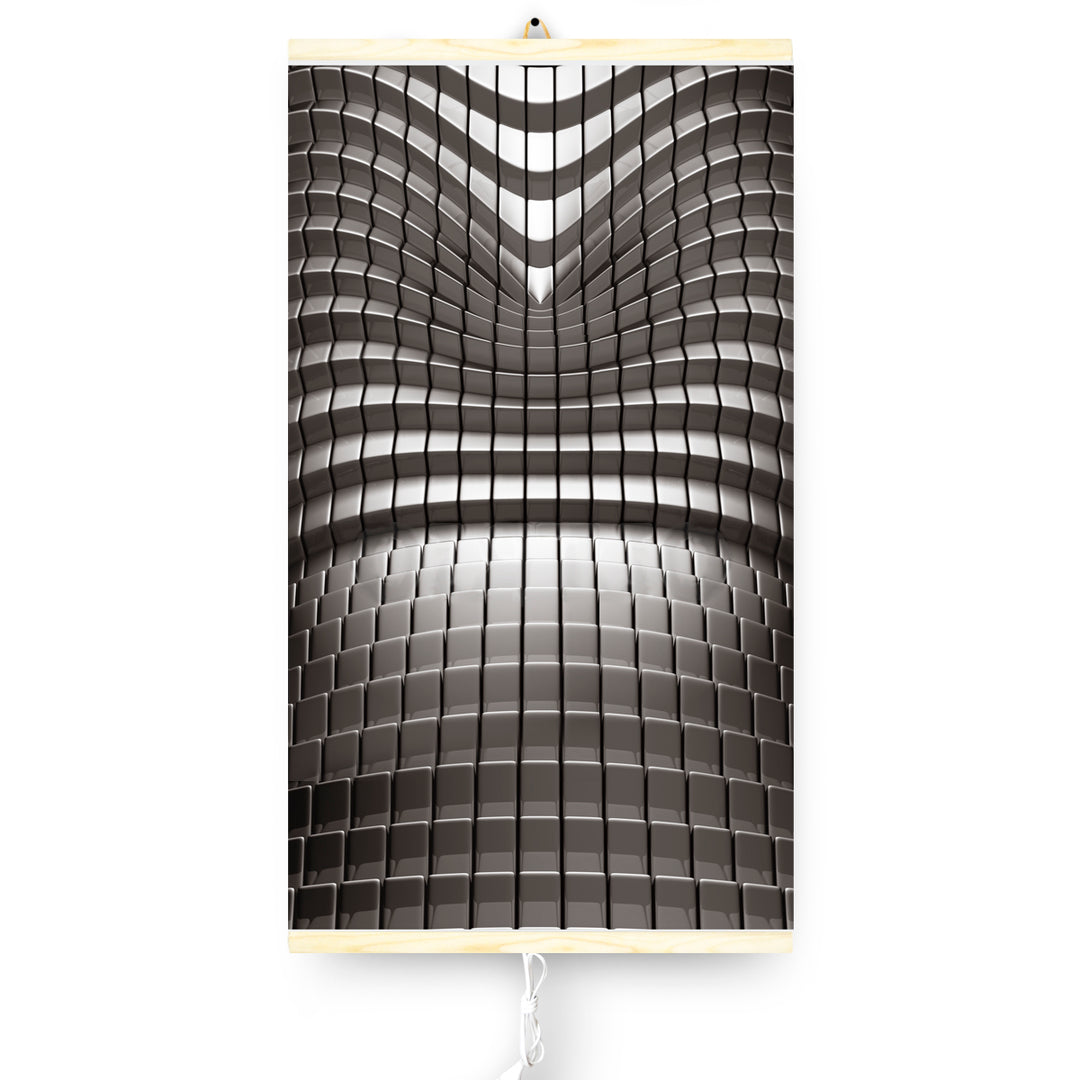 Infrarot-Heizung flexible Heizplatte 430W TRIO Abstraktion-Design Abmessungen 100x57cm mit Schalter und Regler