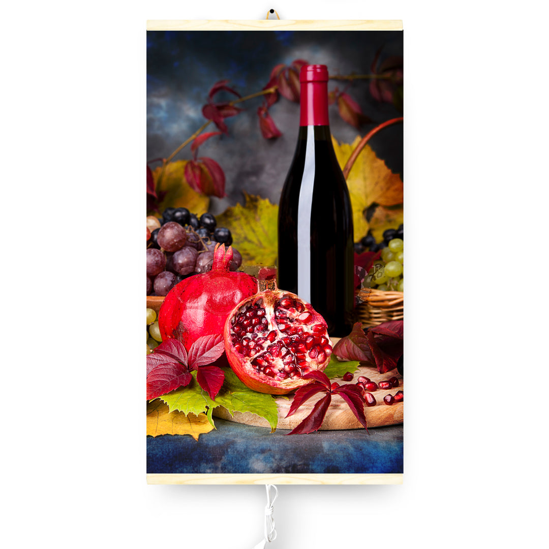 Infrarot-Heizung flexible Heizplatte 430W TRIO Wein-Design Abmessungen 100x57cm mit Schalter und Regler