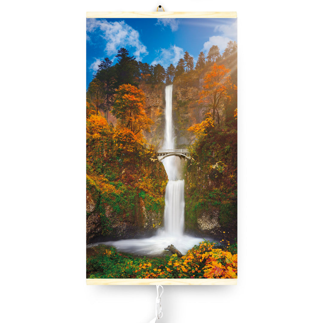 Infrarot-Heizung flexible Heizplatte 430W TRIO Wasserfall-Design Abmessungen 100x57cm mit Schalter und Regler