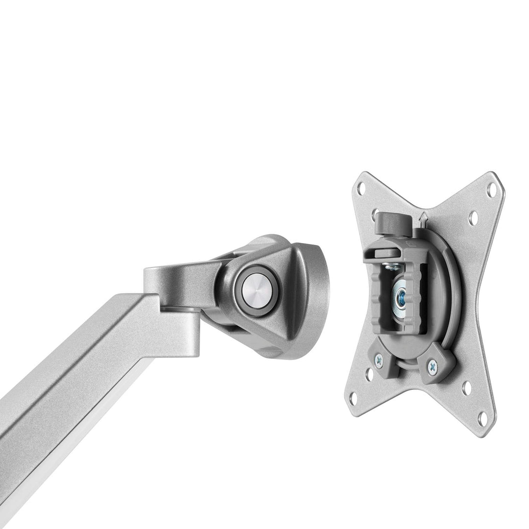 Monitorhalterung mit Gasfeder Tischhalterung Monitorarm Schwenkbar Neigbar Drehbar 13"-32" bis 9kg VESA 75x75 100x100 (Grau)