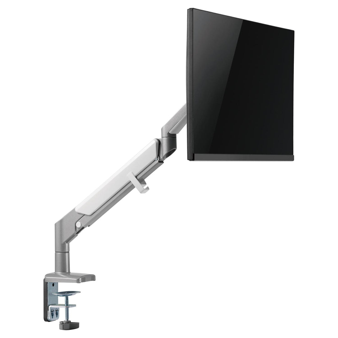 Monitorhalterung mit Gasfeder Tischhalterung Monitorarm Schwenkbar Neigbar Drehbar 13"-32" bis 9kg VESA 75x75 100x100 (Grau)