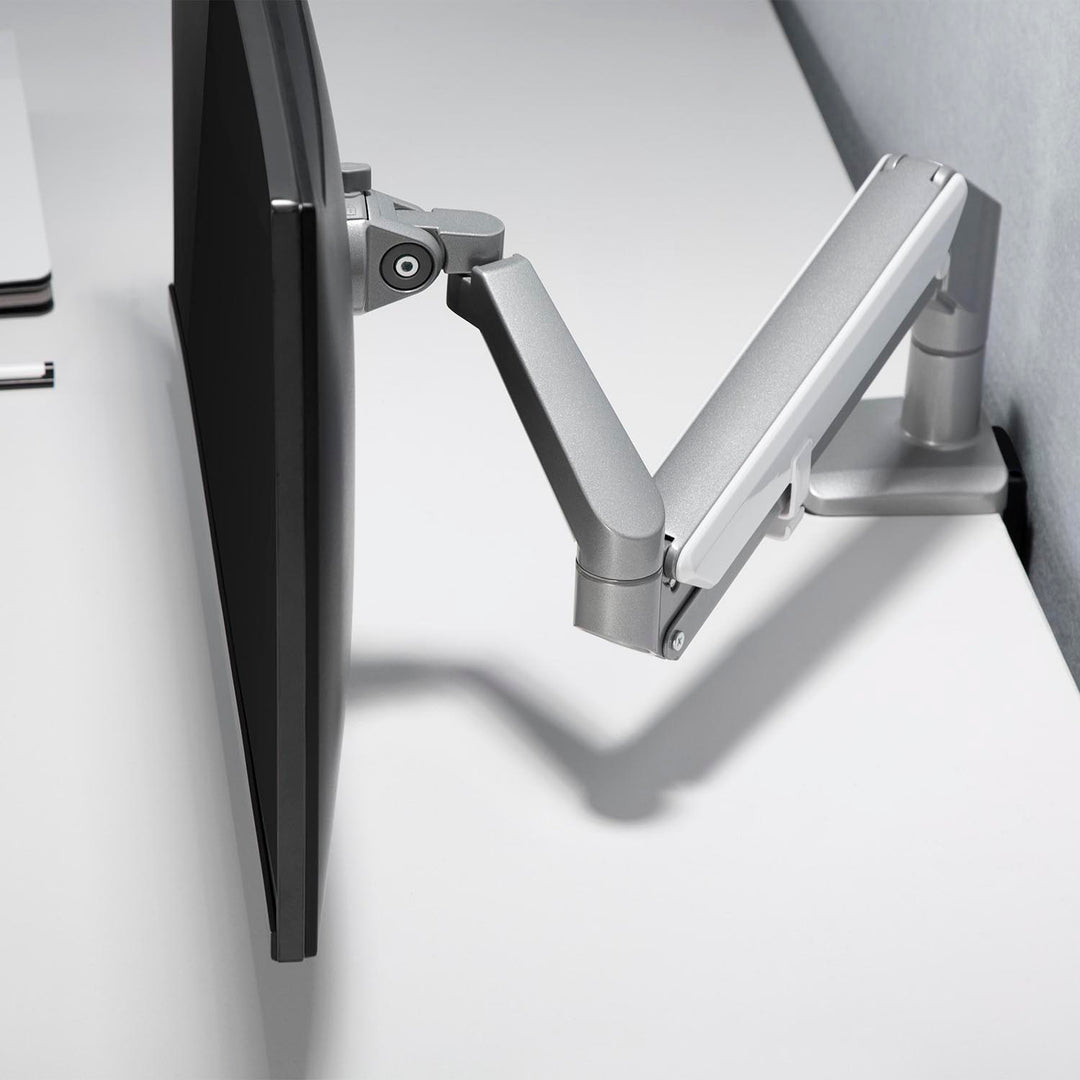 Monitorhalterung mit Gasfeder Tischhalterung Monitorarm Schwenkbar Neigbar Drehbar 13"-32" bis 9kg VESA 75x75 100x100 (Grau)