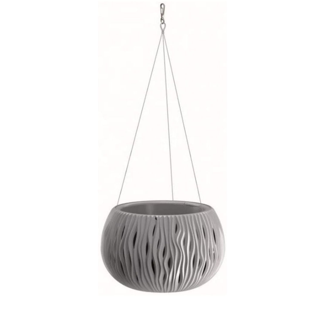 Hängender Pflanztopf 2in1 mit Einsatz Ø 238 mm 0,75 L grau Sandy Bowl