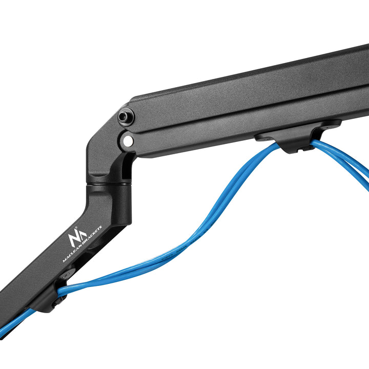 1-Fach Monitorhalterung mit Gasfeder 17"-27"Tischhalterung Monitorarm Schwenkbar Neigbar Drehbar VESA 75x75 100x100 2-7kg