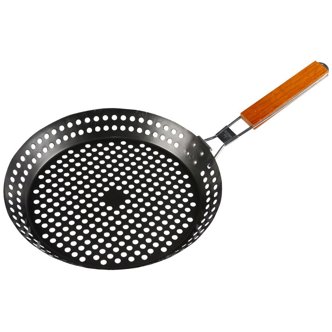 Grillpfanne zum fettfreien Grillen Antihaftschicht Lochpfanne 30cm Durchmesser