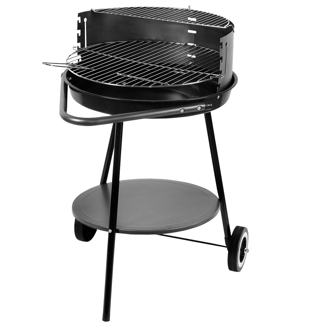 Master Grill MG911 Holzkohlegrill Grill mit Rädern und Regal tragbar